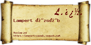 Lampert Özséb névjegykártya